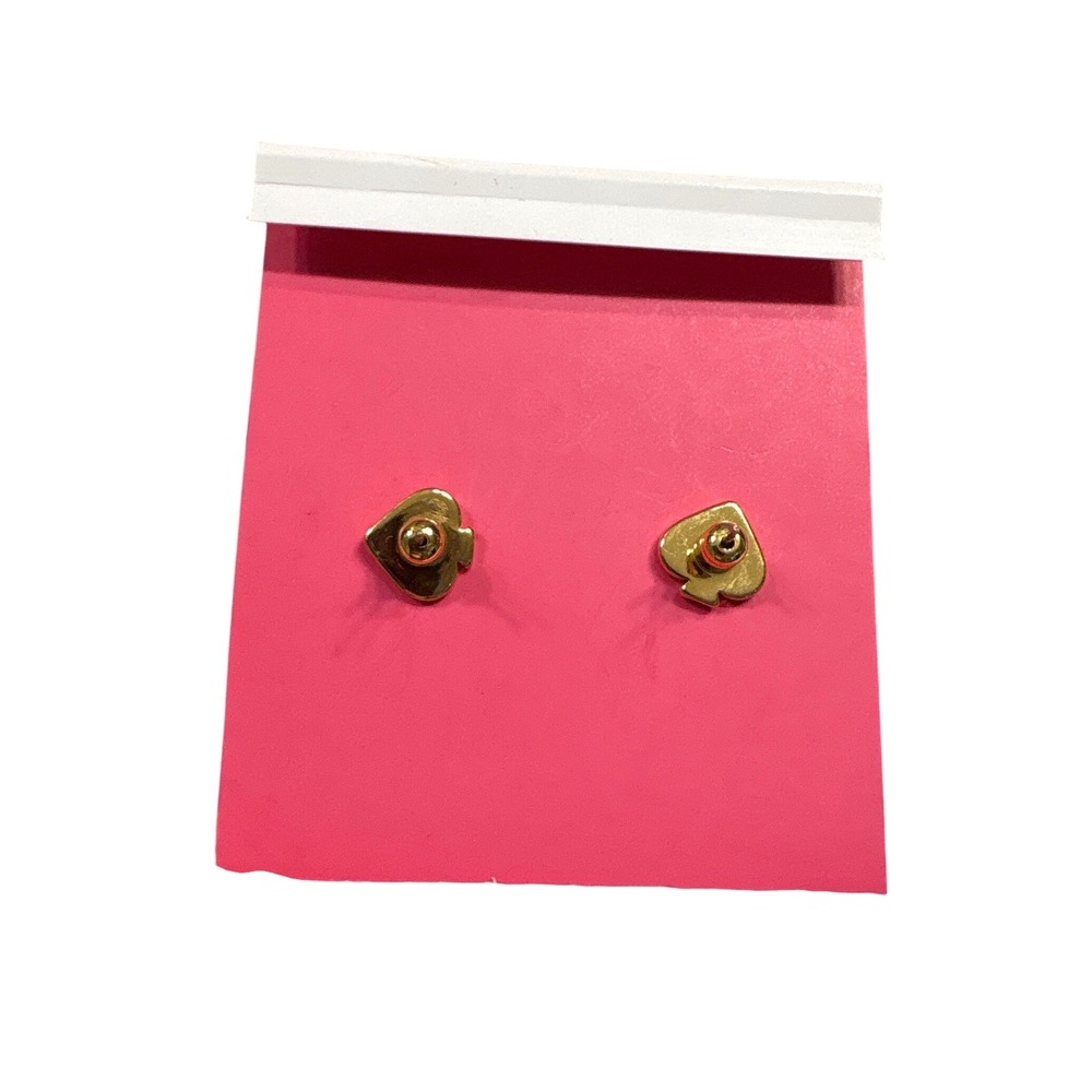 Kate Spade New York Crystal and Faux Pearl Drop Earrings Gold Tone Studs - Picture 2 of 7